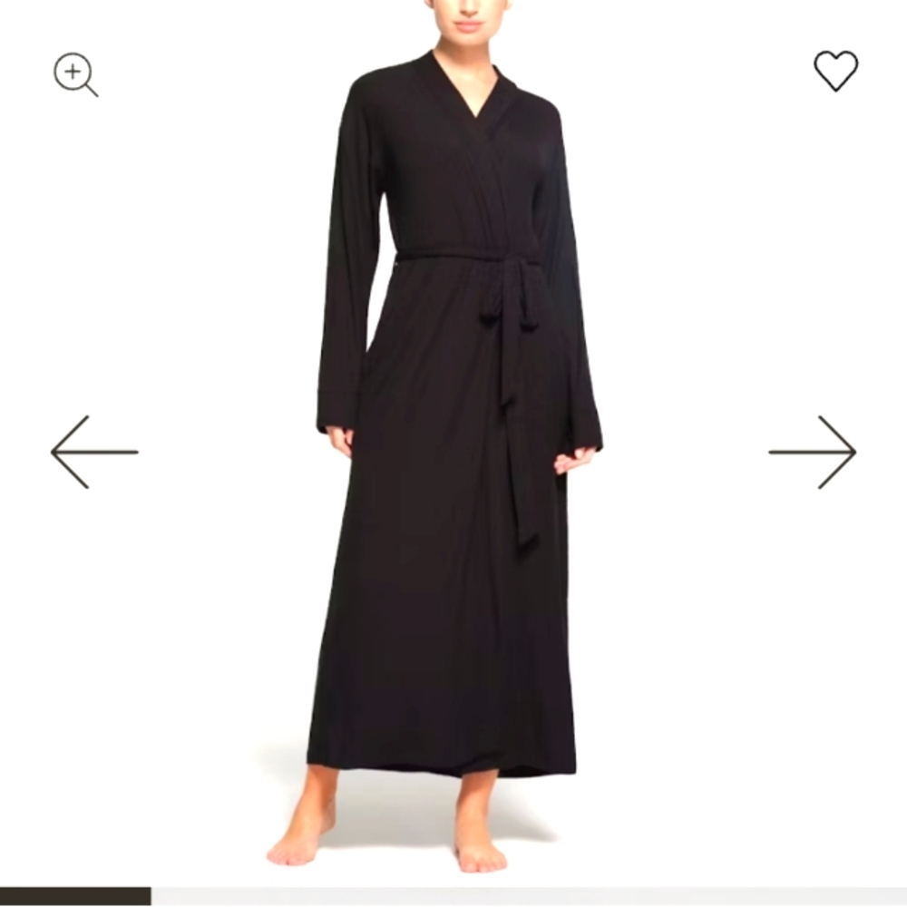 Skims Getting Ready Black Women's Terry Robe